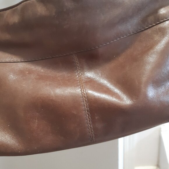 Brown soft genuine leather convertible Derek Alexander bag - Picture 9 of 14